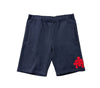 Chrome Hearts Red Triple Leather Cross Patch Dark Blue Shorts