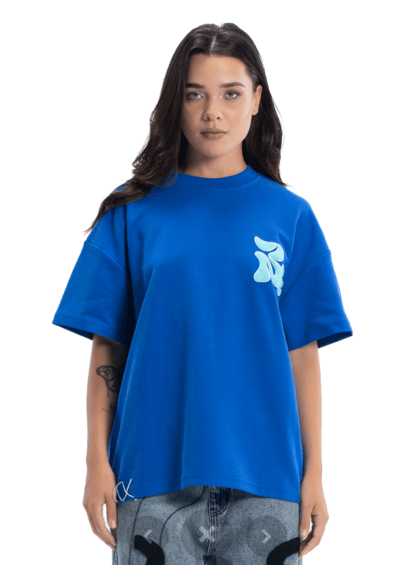 Break The Cycle Drip Shape T-shirt Blue