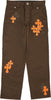 Chrome Hearts Cross Patch Carpenter Pants "Brown/Orange"