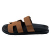 Hermes Chypre Sandals "Brown/Tan Leather"