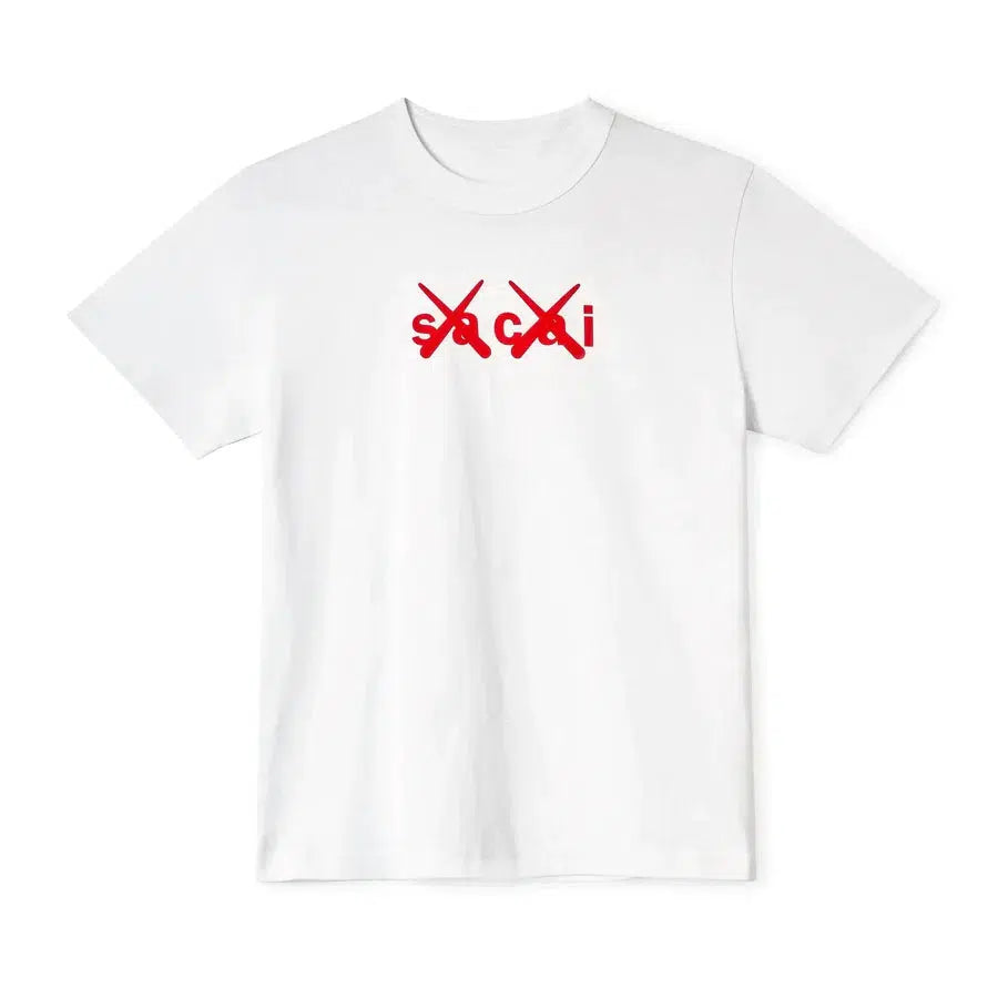 Kaws x Sacai Flock Print T-shirt White/Red – Mad Kicks