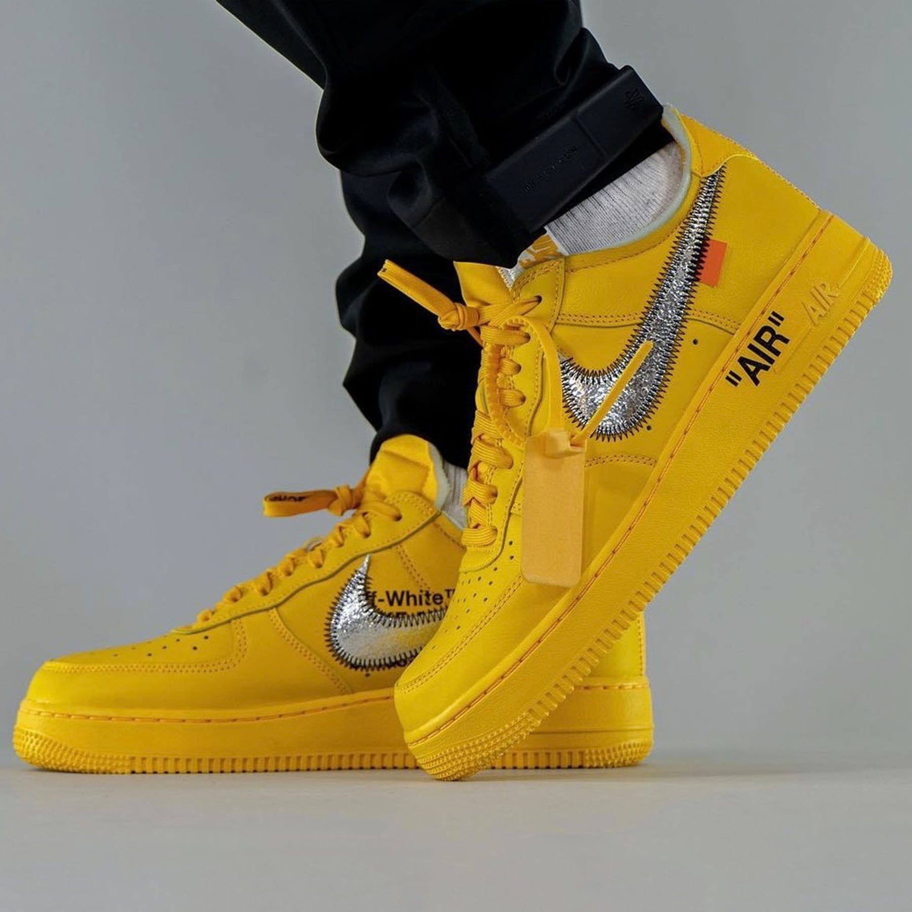 A$AP Bari receives the Off-White x Nike Air Force 1 Mid Canary Yellow 👀  Photo: @younglord