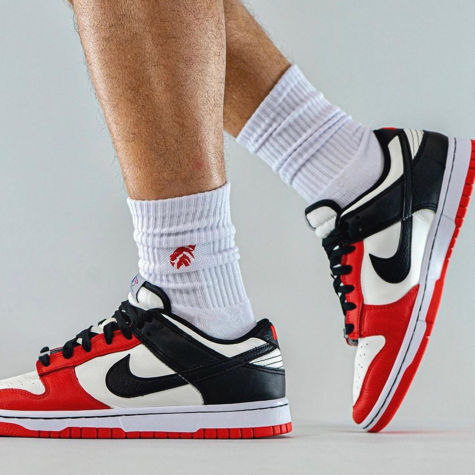 NBA NIKE DUNK LOW EMB 75th ANNIVERSARY CHICAGO DETAILED LOOK +