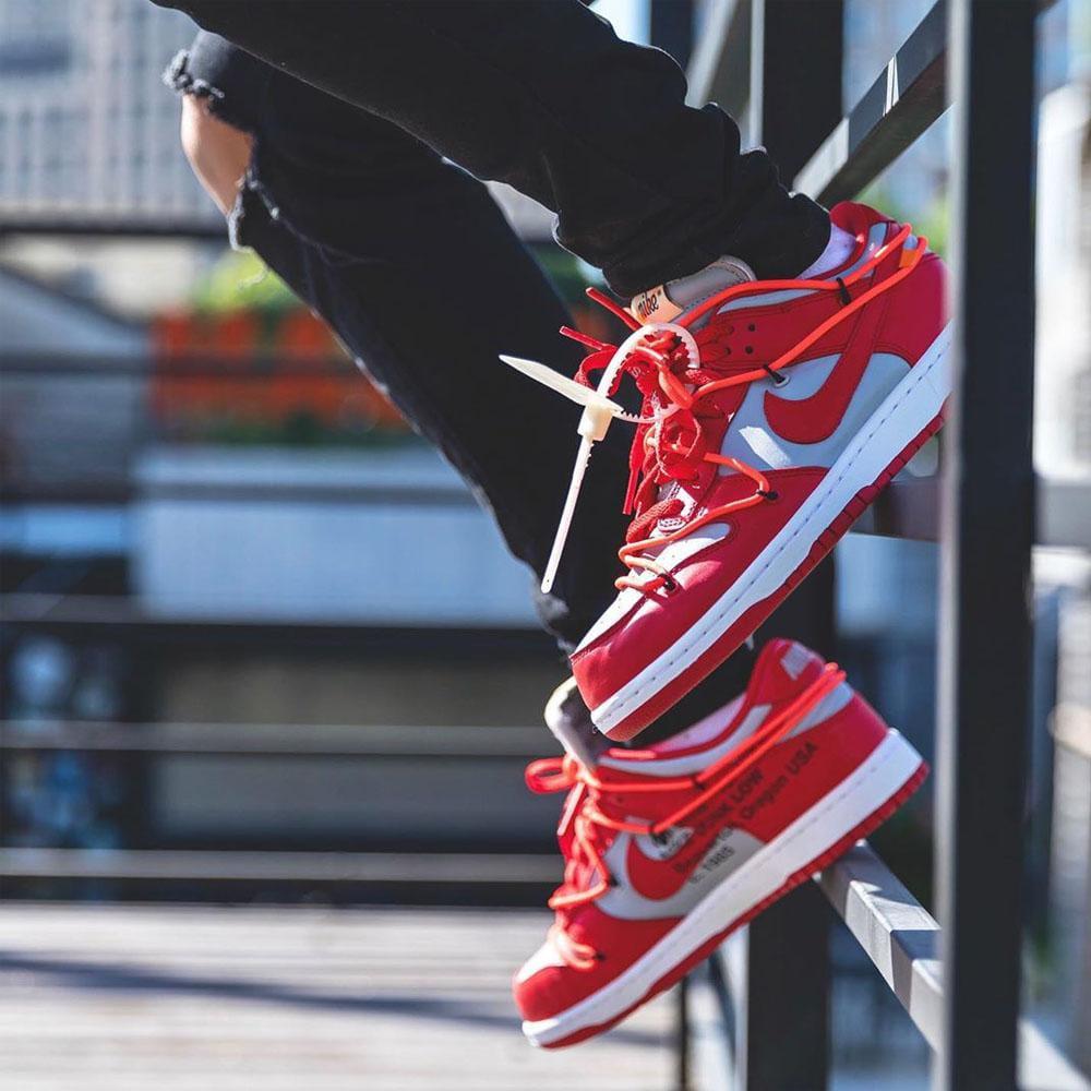 Nike Dunk Low Off-White University Red – Mad Kicks