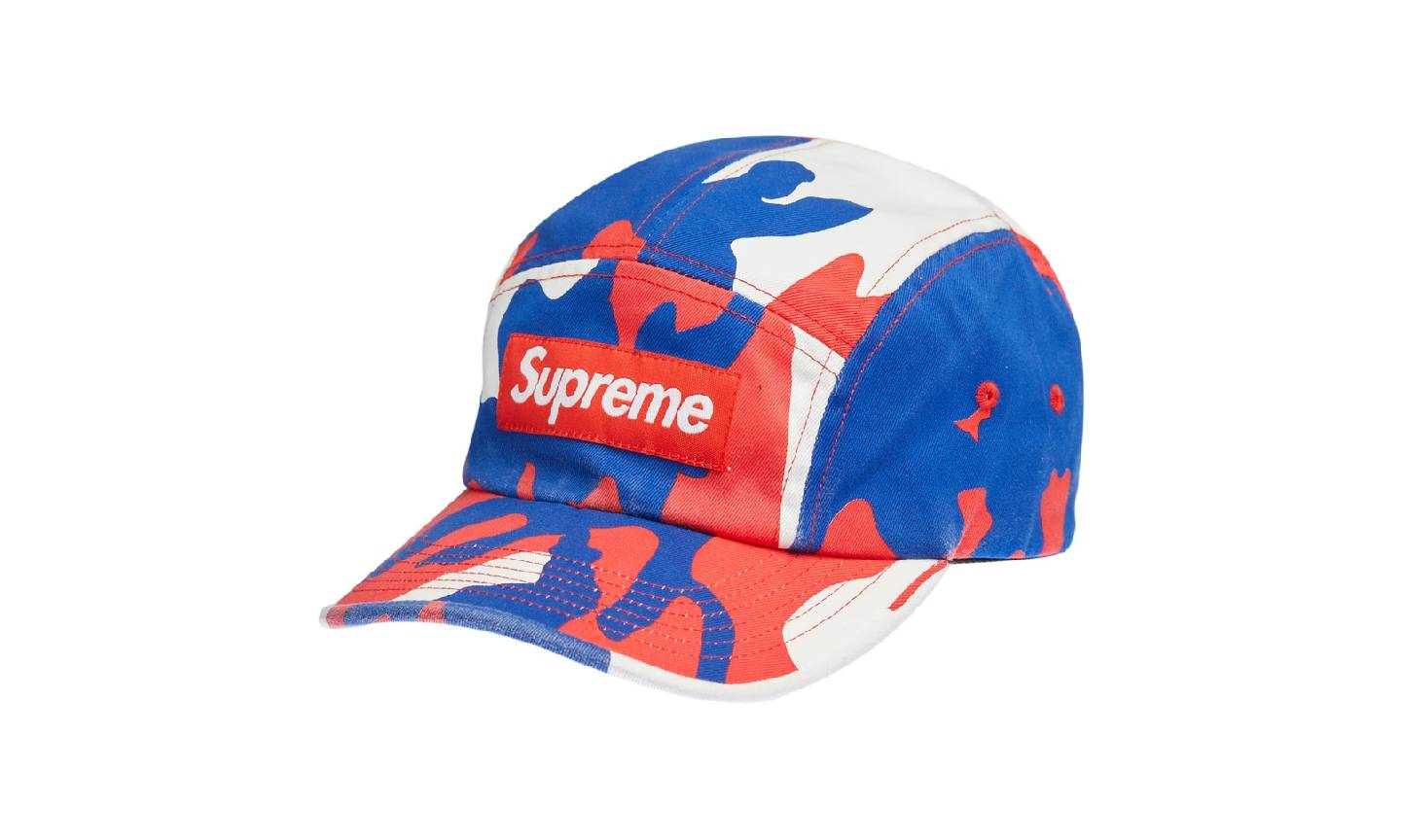 Supreme - Washed Twill Camo Box Logo Hat (Red White Blue) – eluXive