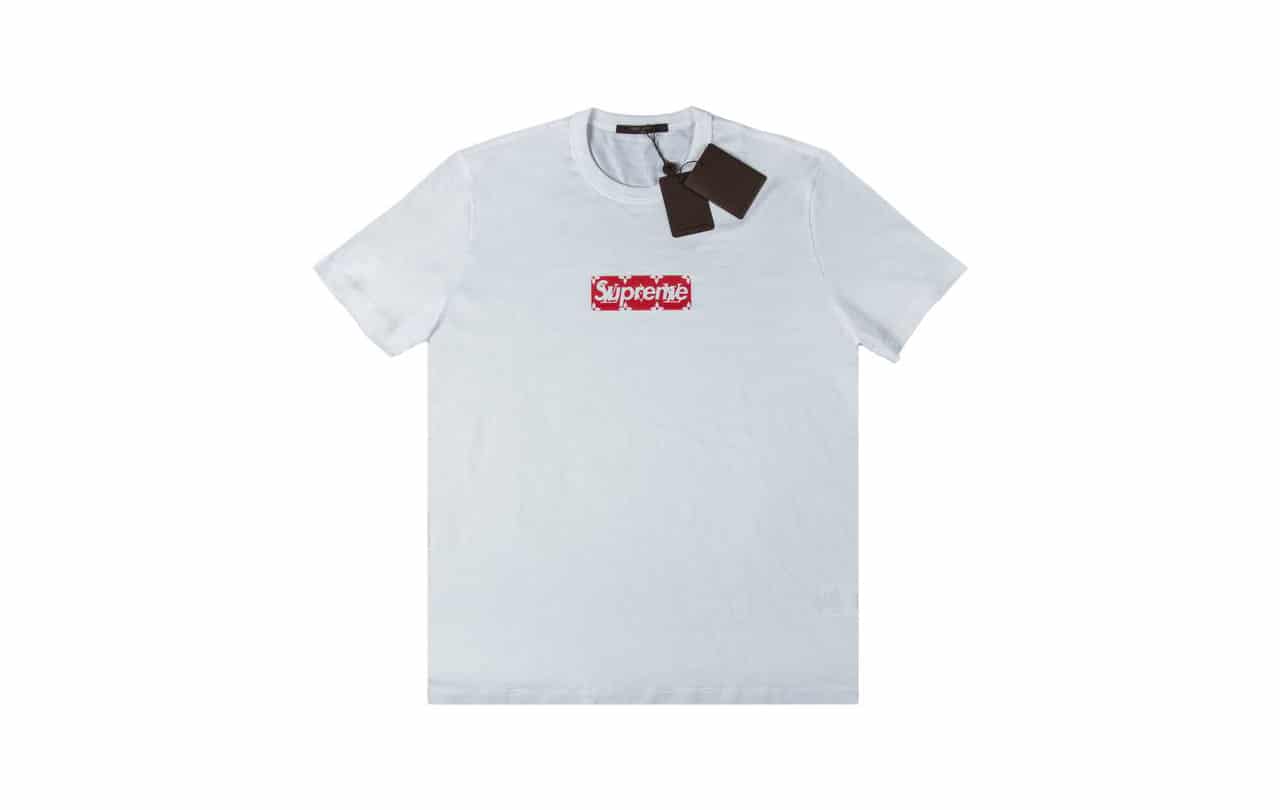 Supreme x Louis Vuitton Monogram Box Logo T-Shirt 'White' - Mad Kicks
